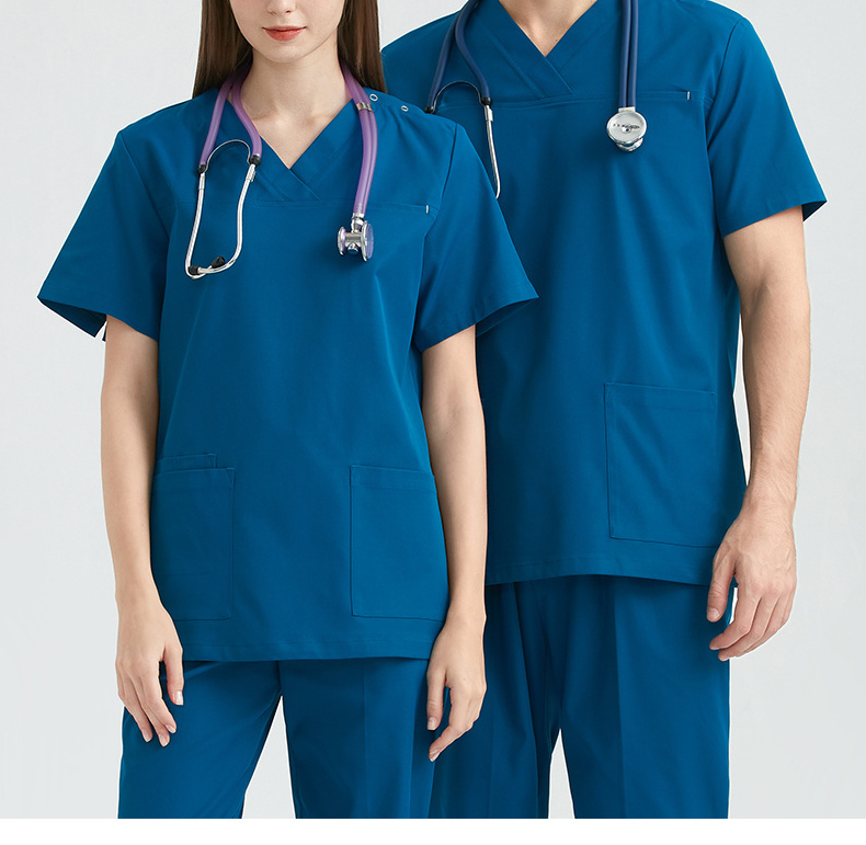 Hot Sale Doctor Uniforms Medical Nursing Scrubs Uniform Clinic Scrub Sets Short Sleeve Tops+pants Uniform