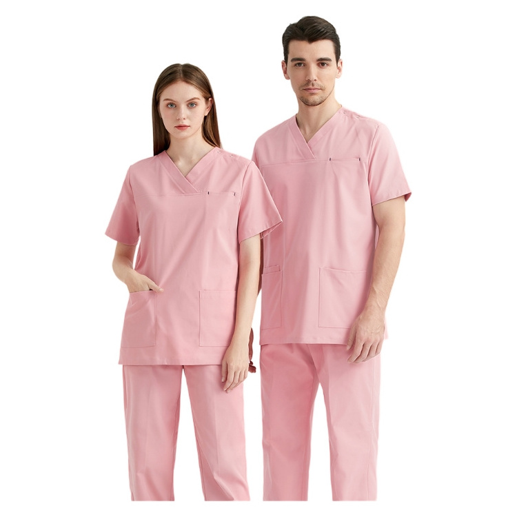 Hot Sale Doctor Uniforms Medical Nursing Scrubs Uniform Clinic Scrub Sets Short Sleeve Tops+pants Uniform