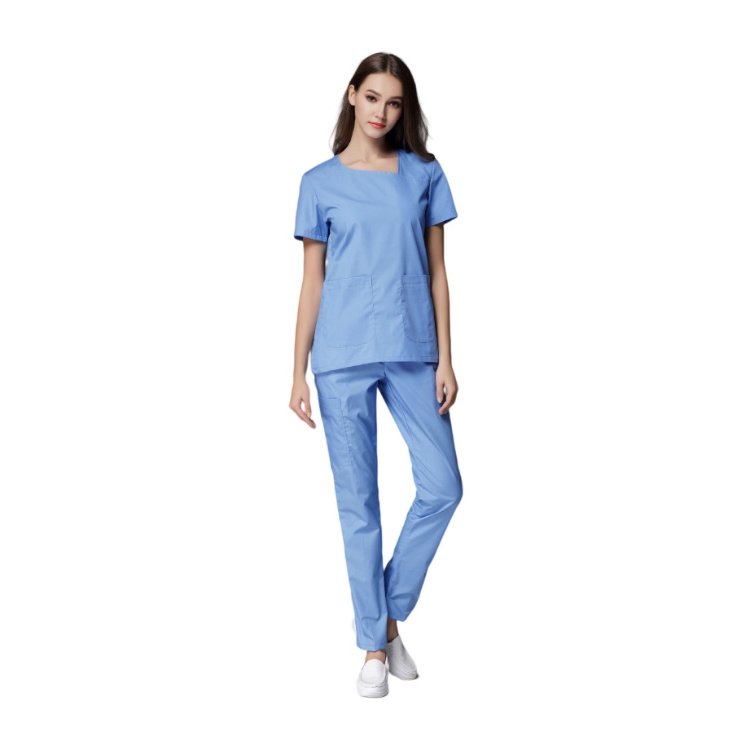 Medical Scrubs Uniforms Sets Women Nurse Fashion Work Suit Hospital Beauty Salon Spa Wear Stretch Slim Fit Uniform