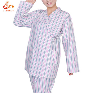 Wholesale Hot Sale Stretch Medical Uniform Hospital Unisex Cotton Patient Gown OEM Customized