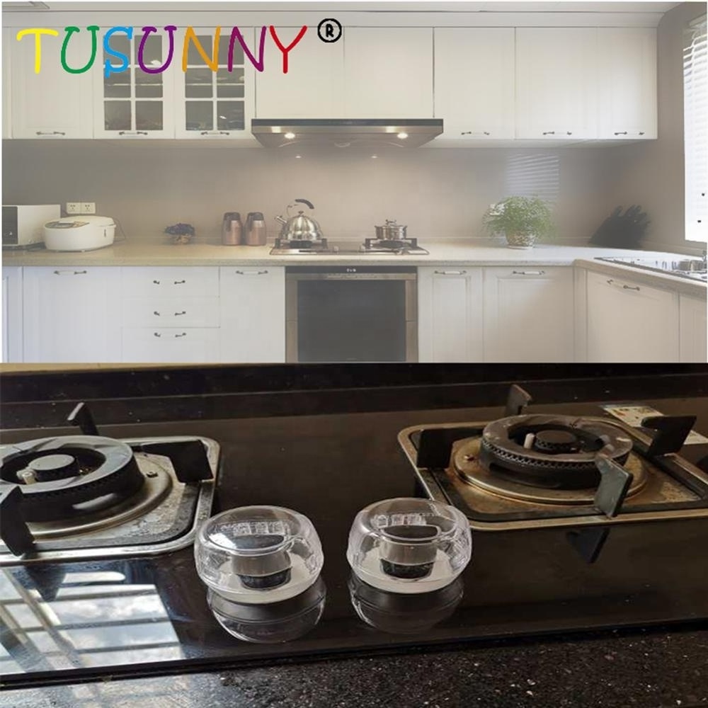 Clear Stove Knob Safety Covers Protect Little Kids Child Proof Lock For Oven/Stove Top/Gas Range