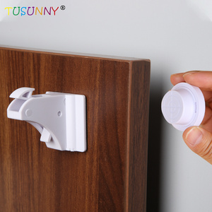 Popular Hidden Magnetic Lock Drawer Cabinet Door Locks Set Baby safety Drawer Lock