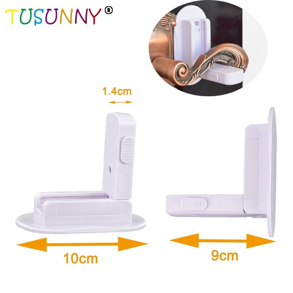 Door Lever Lock Childproof Door Handle Locks Prevent Toddler Kids