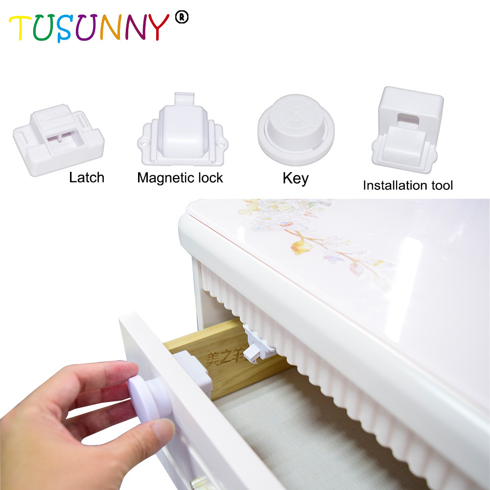 child safety lock Magnetic Cabinet Locks for Child Safety Kit, Secure Kitchen,Cupboards with Baby Proofing Cabinets locks