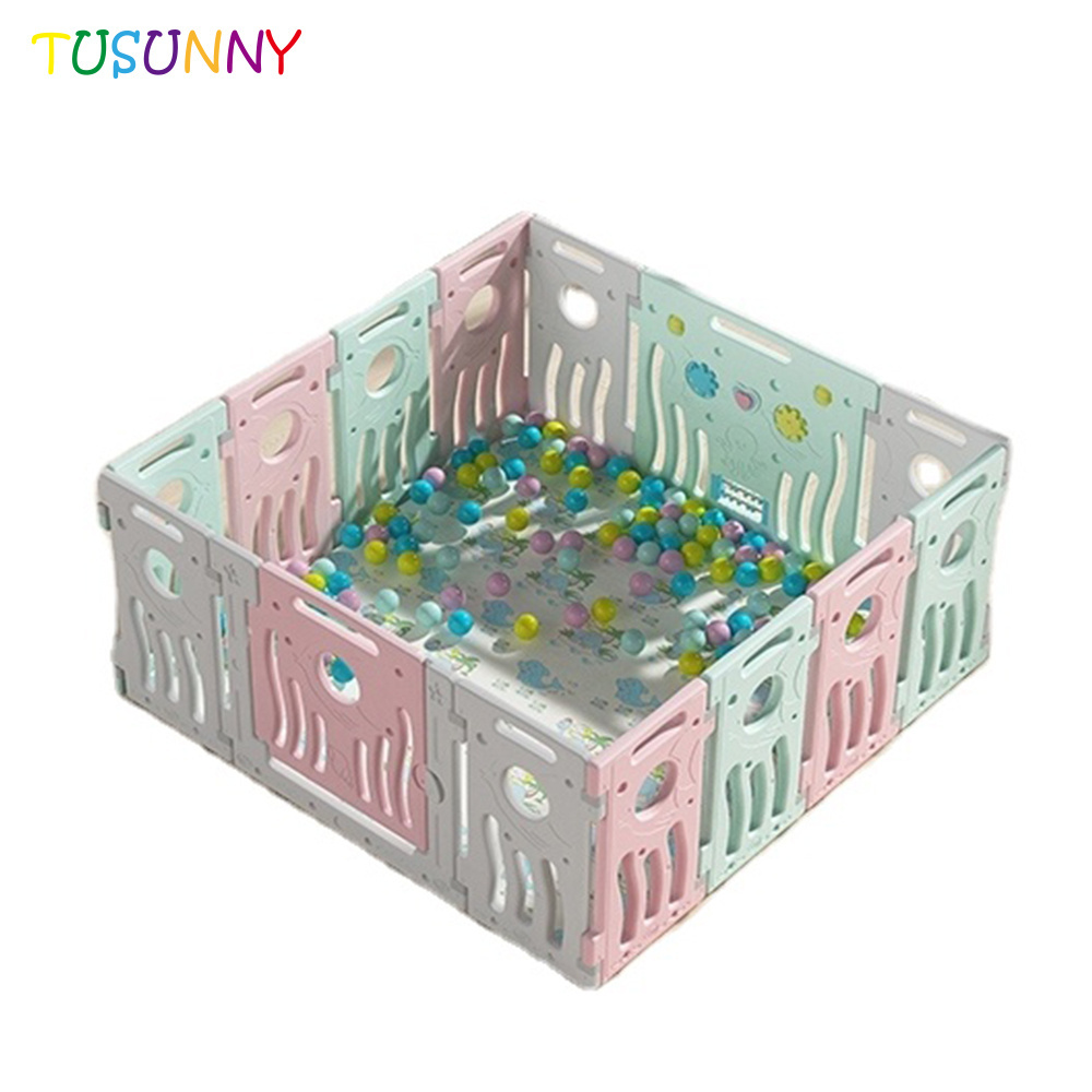 Cartoon Pattern Design Baby Play pen Fence Kids Safety Gate Interactive Toddler Baby Play Room