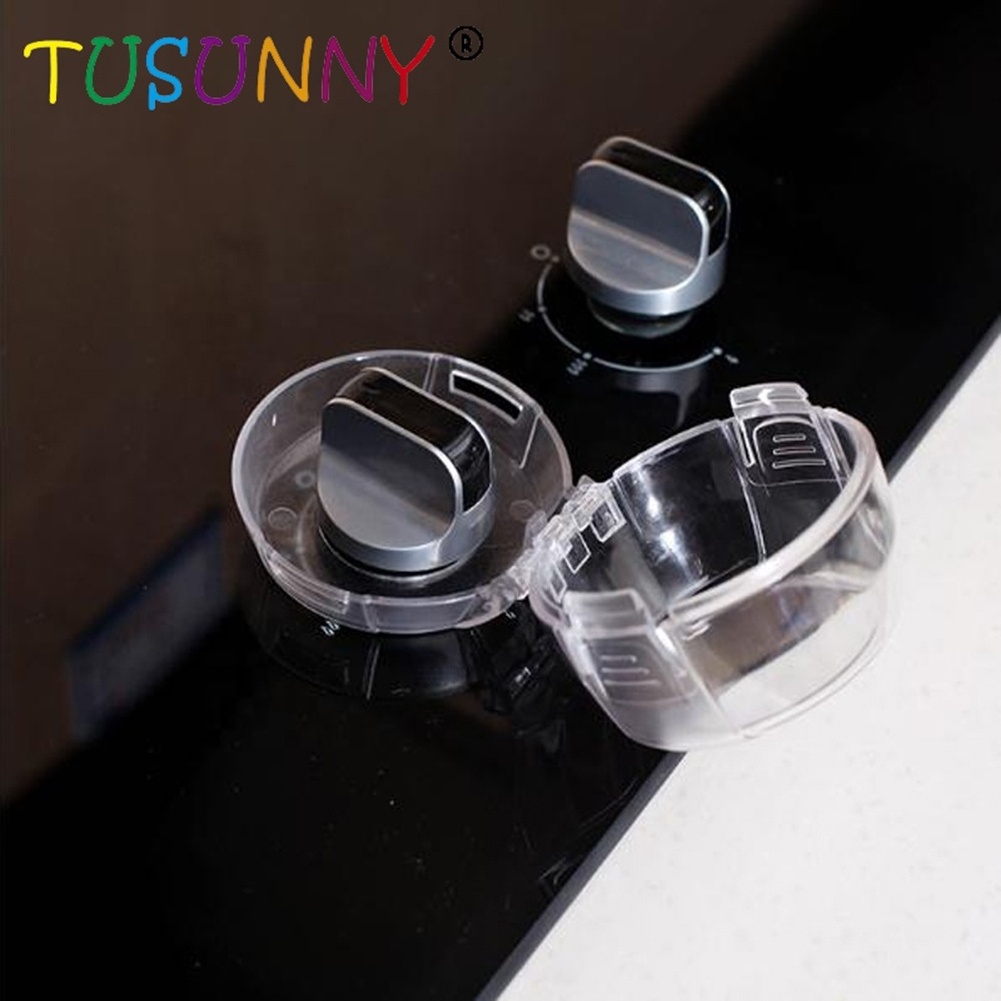 Clear Stove Knob Safety Covers Protect Little Kids Child Proof Lock For Oven/Stove Top/Gas Range