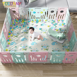 Cartoon Pattern Design Baby Play pen Fence Kids Safety Gate Interactive Toddler Baby Play Room