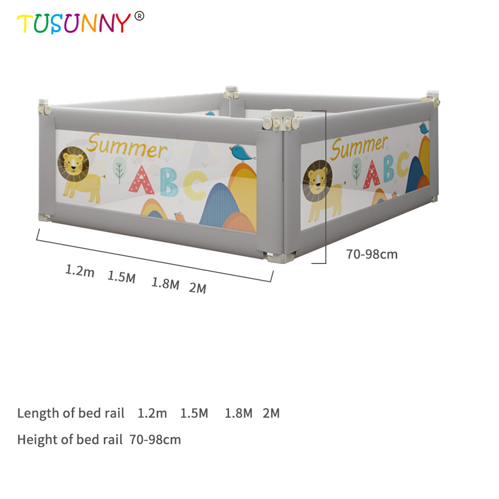 CHildren Baby Bed Rail Barrier Foldable Bed Fence Baby Playpen Crib Safety Fence With Superior Fittings Inflatable Bed Barrier