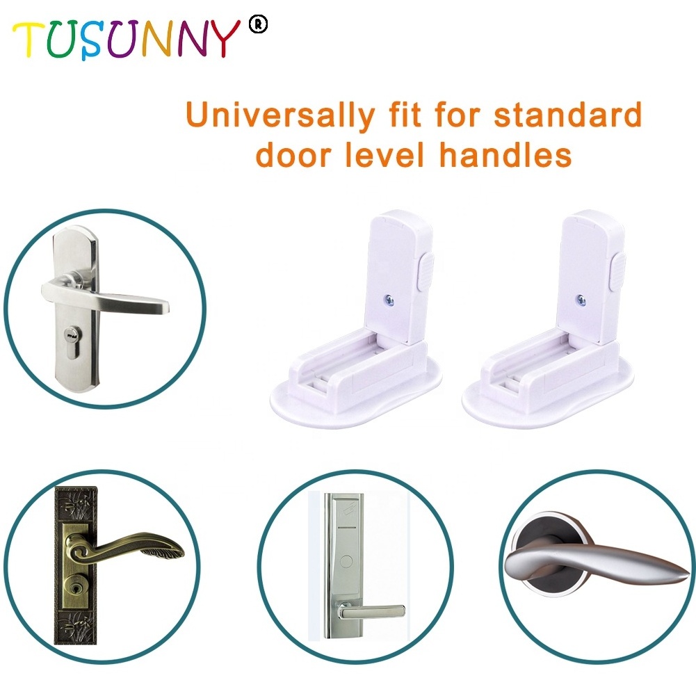 Door Lever Lock Childproof Door Handle Locks Prevent Toddler Kids