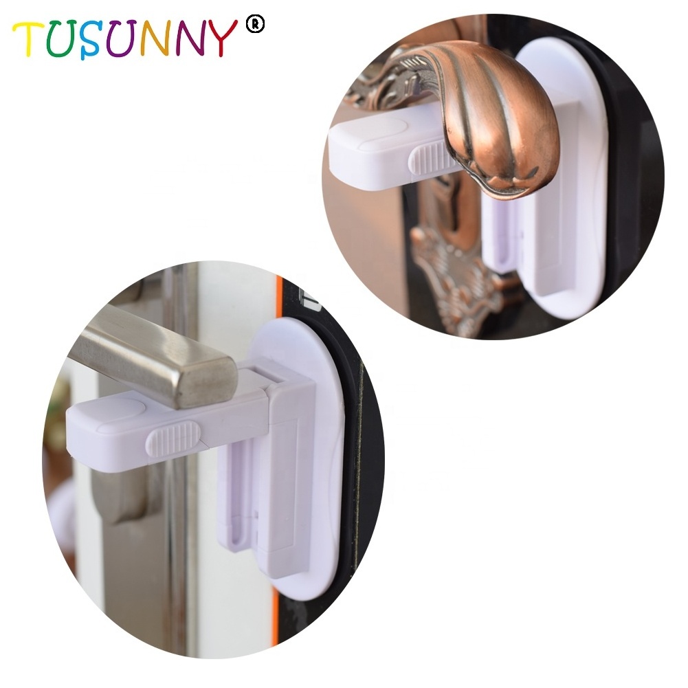 Door Lever Lock Childproof Door Handle Locks Prevent Toddler Kids