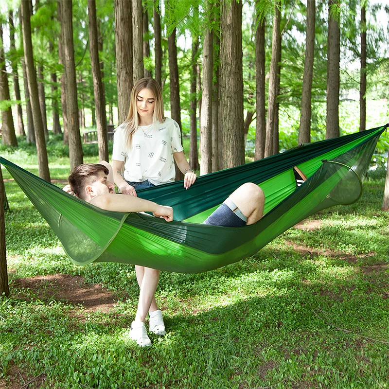 Manufacturer Free Samples LOW MOQ Fast Delivery Custom Camping Nylon Hammock Mosquito Adult Durable Bed Chair 3 in 1 for Camping