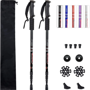 Outdoor Alpenstock Carbon Fiber Walking Sticks Telescoping Foldable Self Defense Hiking Trekking Poles Sticks