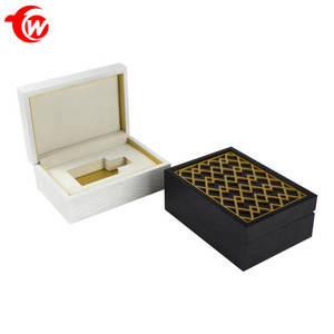 Recyclable Custom Design Creative Luxury Piano Mdf Lacquer Packaging Gift Box Arab black and white Wooden Perfume Box