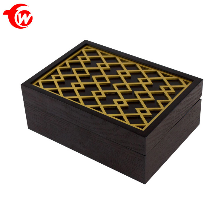 Recyclable Custom Design Creative Luxury Piano Mdf Lacquer Packaging Gift Box Arab black and white Wooden Perfume Box