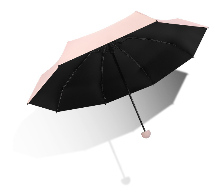 2023 New Arrival UV Protection light weight Ladies five Fold Mini Umbrella