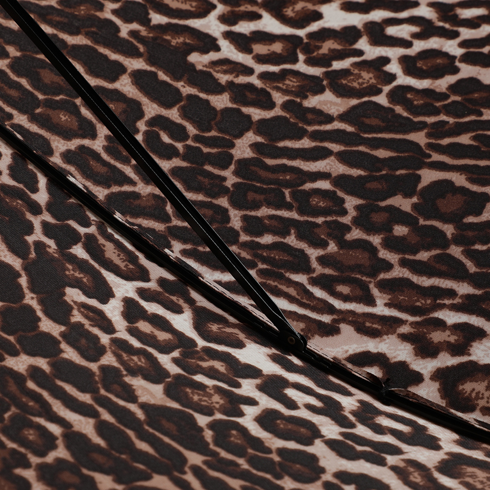 Fashion high end auto open manual close straight leopard print travel women umbrella