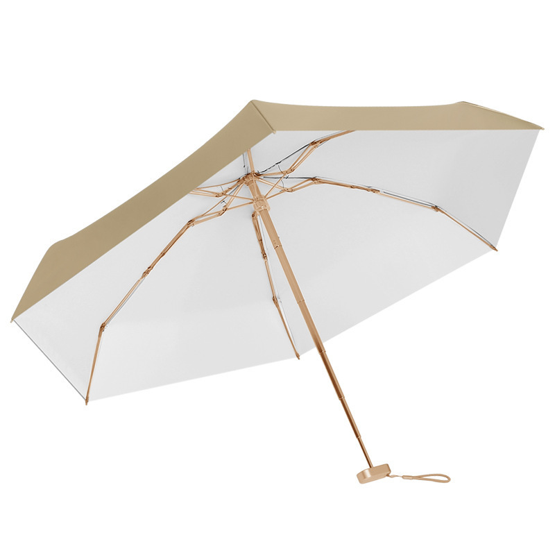 Super tiny pocket sunproof gold coating compact umbrella