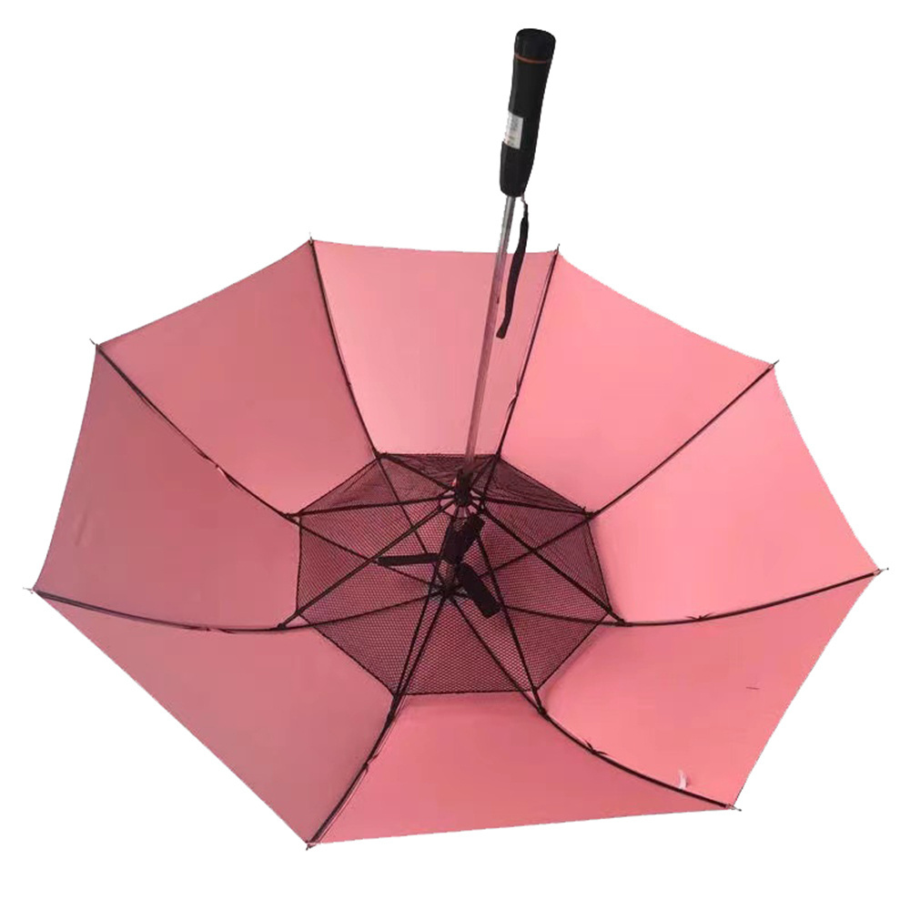 Luxury business gifts 23 Inch Umbrella With Fan Straight Umbrella Customized Design With USB Charge