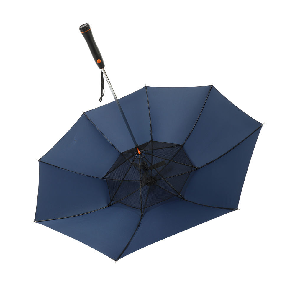 Luxury business gifts 23 Inch Umbrella With Fan Straight Umbrella Customized Design With USB Charge