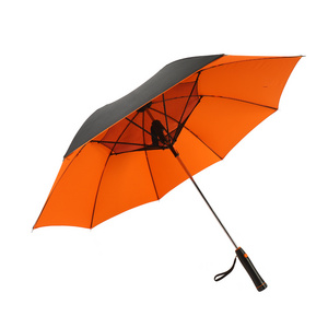 Luxury business gifts 23 Inch Umbrella With Fan Straight Umbrella Customized Design With USB Charge