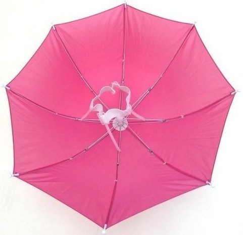 Promotional Customized Colorful Mini Foldable Rain Sun Hard Head Hat Umbrella 60cm Arch Length Manual Open