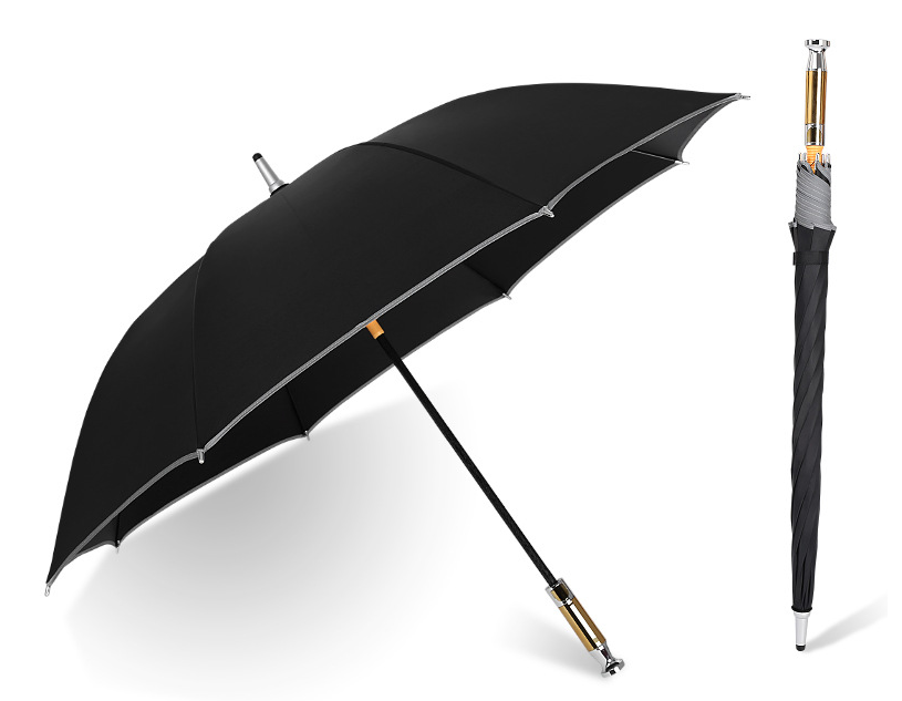 Custom printed logo layer large straight double canopy windproof golf umbrella