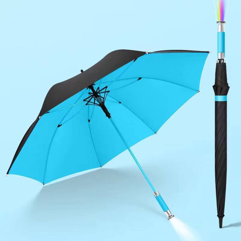 Wholesale Custom 23 Inches Umbrella 7 Colorful Led Light Golf Umbrella Promotional Gift Parasol Sombrilla Uv Protection Party