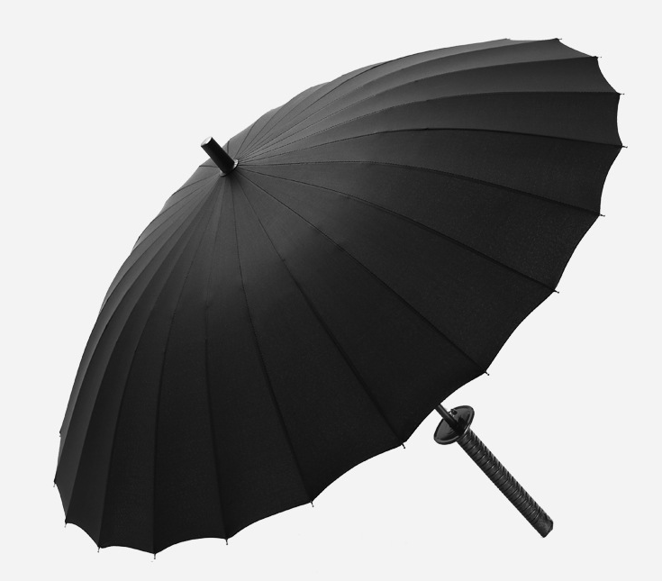 Household Sundries Sword Umbrella Bullet Proof Sword Umbrella Custom Advertising Sunny and Rainy Umbrella Black