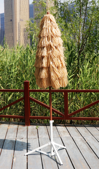 natural color outdoor palm beach plastic hawaii white tiki hula pp grass thatch outdoor straw umbrella