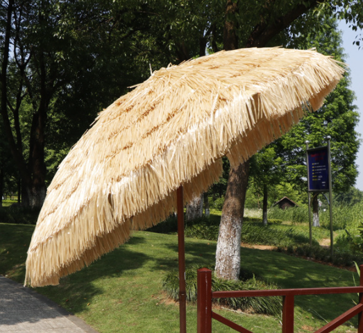 natural color outdoor palm beach plastic hawaii white tiki hula pp grass thatch outdoor straw umbrella