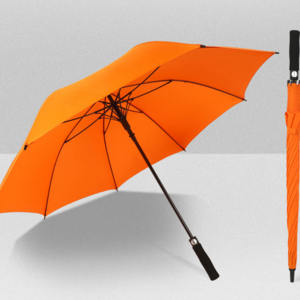 Promotional Windproof Orange Auto Opening Straight Golf Gift Umbrella