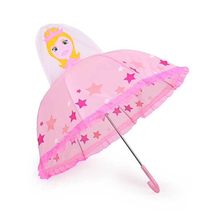 2022 lovely Cartoon Umbrella  Kid  Creative 3D Model Ear Child Umbrella with plastic handle small umbrella for kids