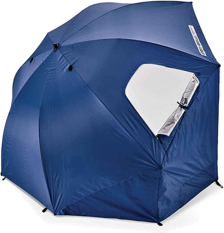 New products luxury SPF50 sunshade outdoor fishing sun and rain canopy beach umbrella tent pop up with side window