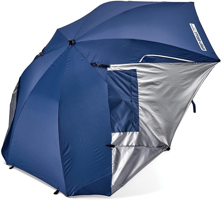 New products luxury SPF50 sunshade outdoor fishing sun and rain canopy beach umbrella tent pop up with side window