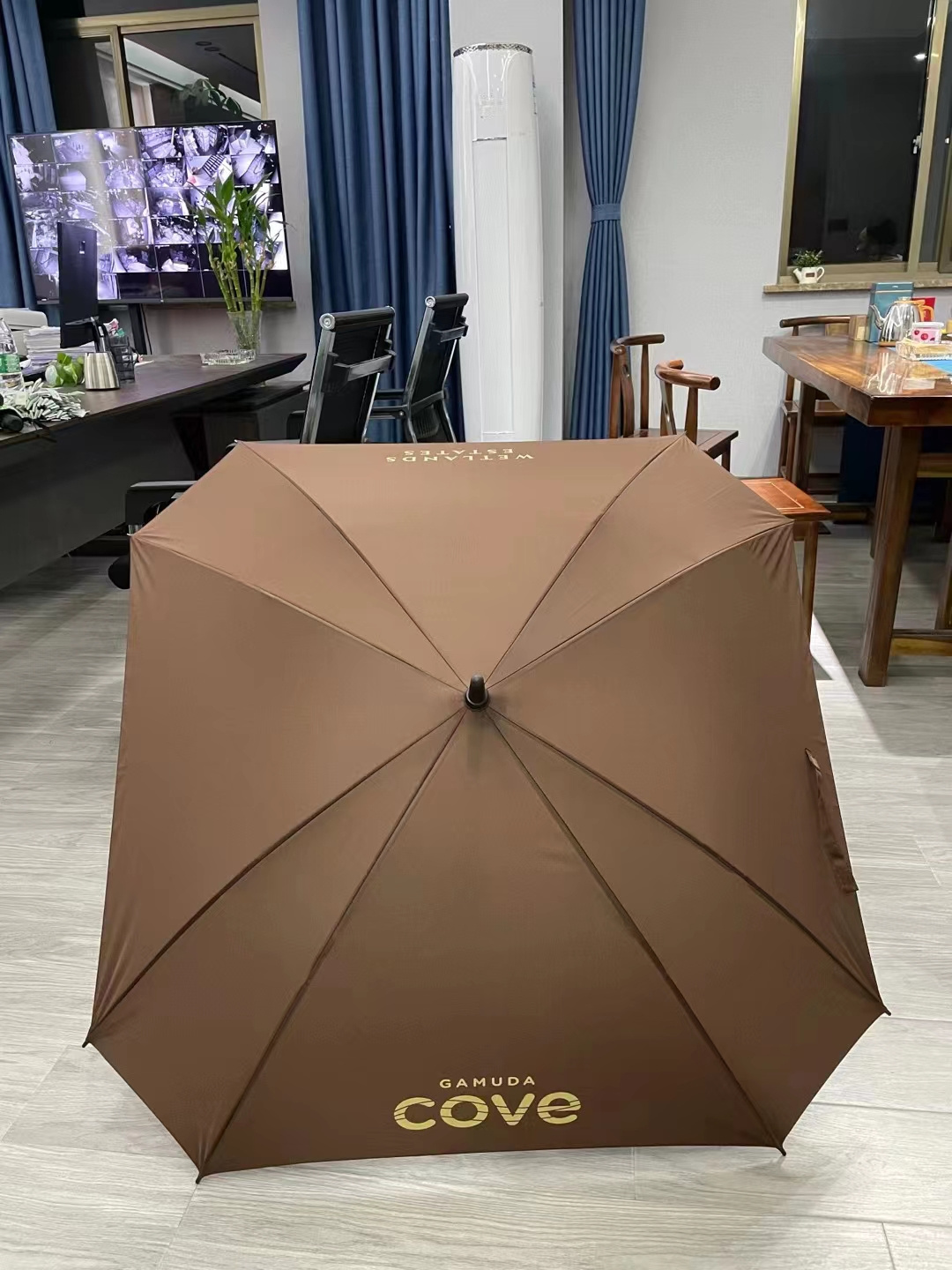 Big Size Automatic Open Custom Square Golf Umbrella for Rain Extra Large Oversize Windproof Stick Long Umbrellas Factory