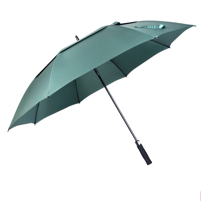 Suppliers promotion automatic 30 inch golf umbrella double layer high quality windproof strong golf umbrella for rain