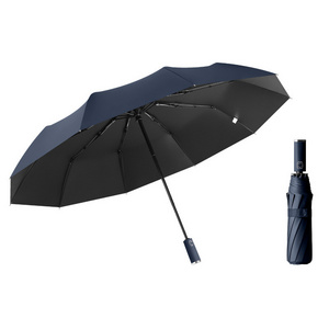 BSCI Factory special auto open close fully automatic travel promotion 3 folding UV protection umbrella