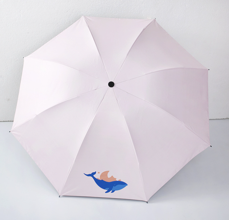 Promotional Folding Umbrella Personal fashion designer sunshade custom logo compact portable rain automatic windproof umbrella