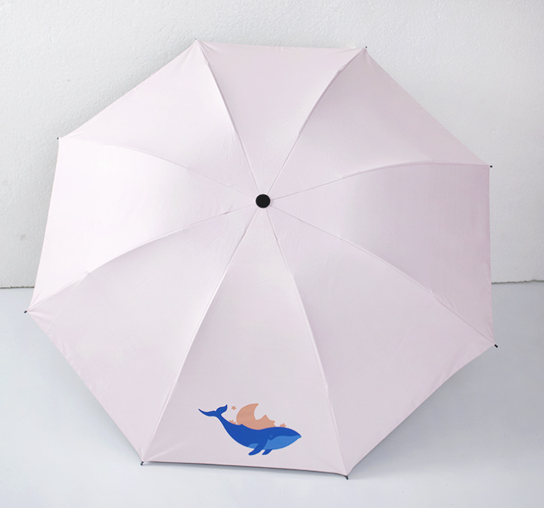 Promotional Folding Umbrella Personal fashion designer sunshade custom logo compact portable rain automatic windproof umbrella