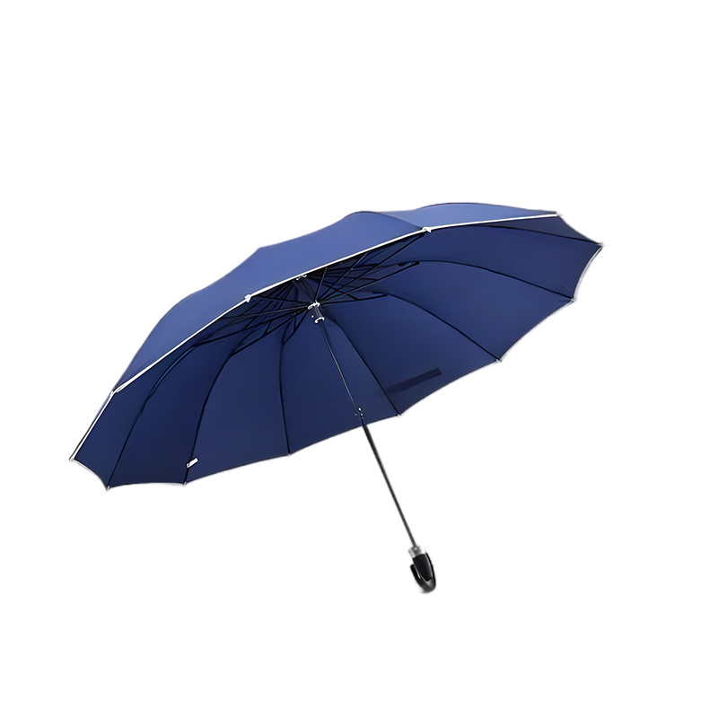 High quality windproof waterproof pongee rain travel automatic open folding umbrella portable advertising umbrella for sale