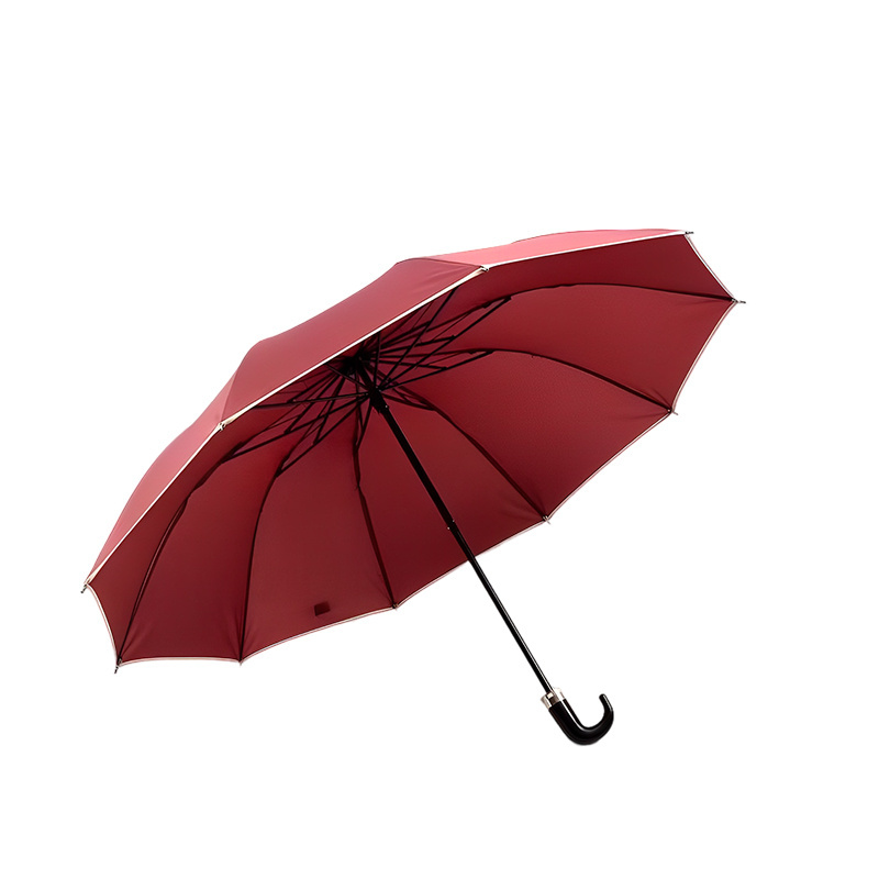 High quality windproof waterproof pongee rain travel automatic open folding umbrella portable advertising umbrella for sale