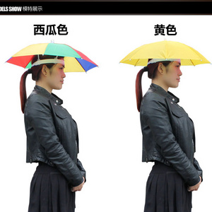 Factory wholesale export hat head wearing umbrella for fishing umbrella stall umbrella sunscreen