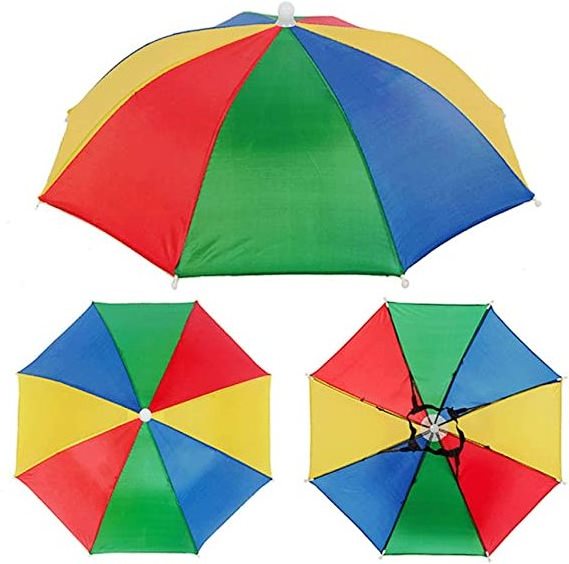 Factory wholesale export hat head wearing umbrella for fishing umbrella stall umbrella sunscreen