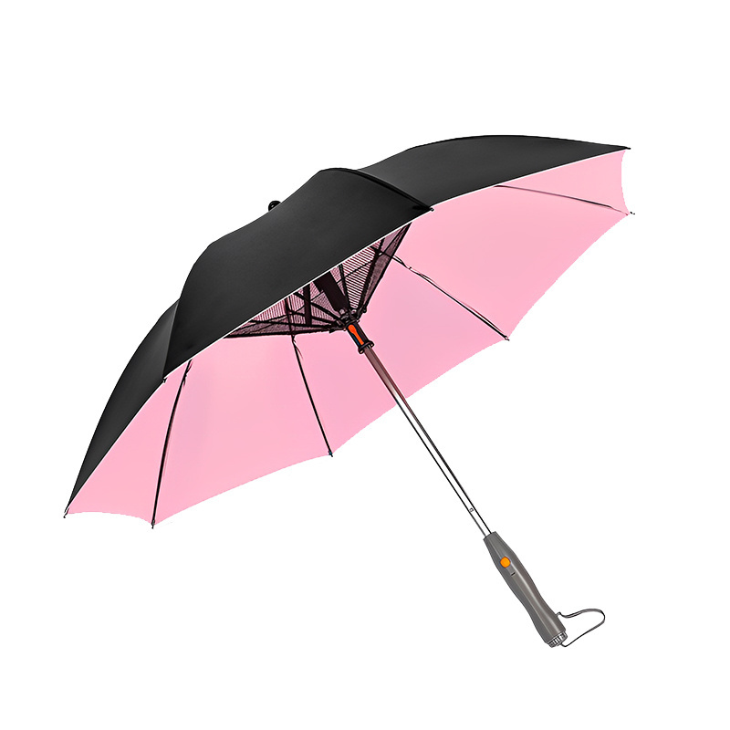 Custom design multi function outdoor summer cooling sunshade golf umbrella luxury business gift umbrella with fan