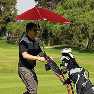 sport brella versa brella SPF 50+ Adjustable Umbrella with Universal Clamp for Chair, Stroller, Wheelchair, Golf Cart