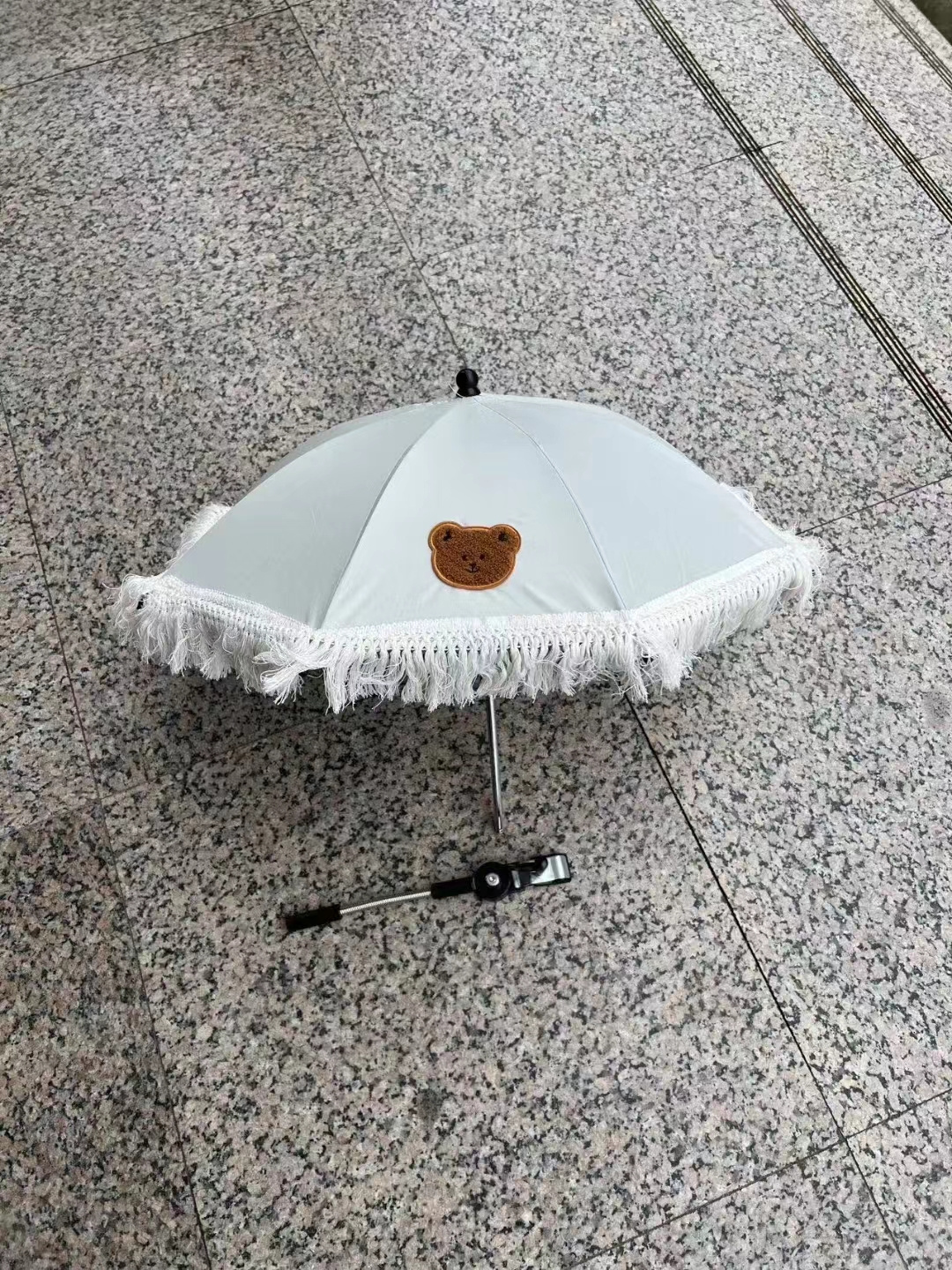 Pram Parasol Easy Open Wind-resistant UV Protection Safety Baby Stroller Cheap Custom Print Kid Umbrella