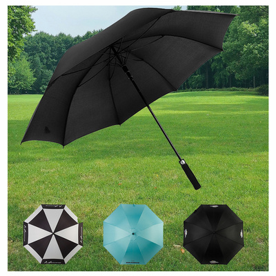 Factory custom golf umbrella windproof waterproof business large straight umbrella automatic market logo umbrella for rain