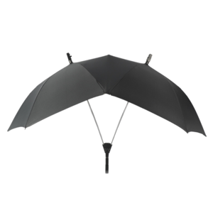 Factory fashion special lovers straight umbrella double frame stick couple advertising rain twins umbrella with logo