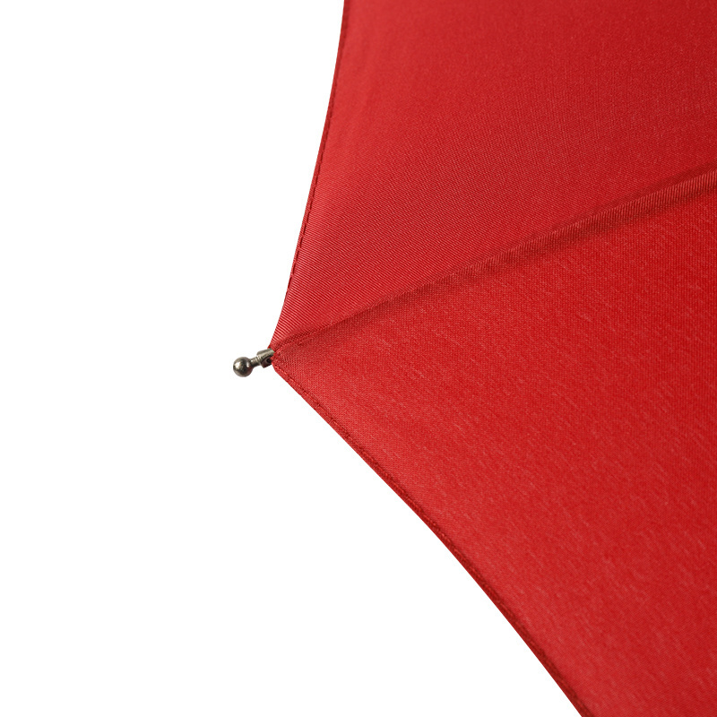 Supplier wholesale custom logo business 3 folding umbrella travel windproof red full automatic umbrella with wooden handle