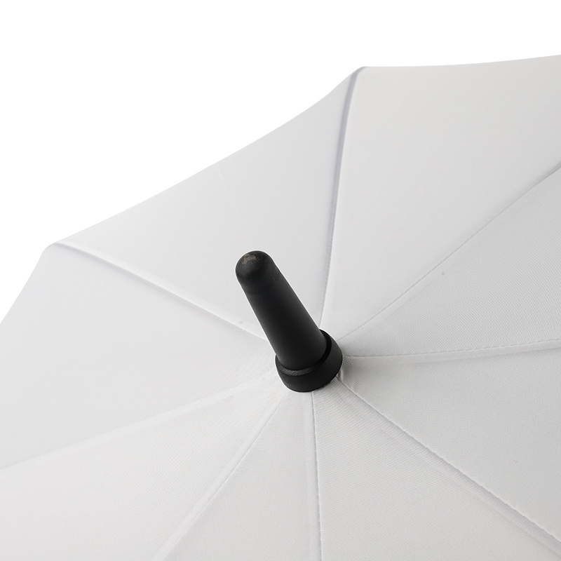 Factory wholesale custom printing 30 inch golf umbrella automatic open white logo straight market umbrella for the rain